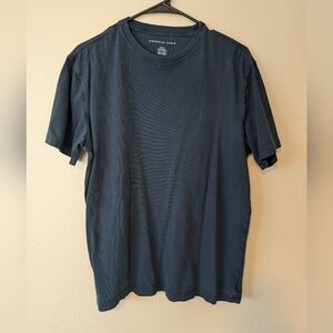 American Eagle Outfitters Standard Fit Dark Blue Short Sleeve Tee
